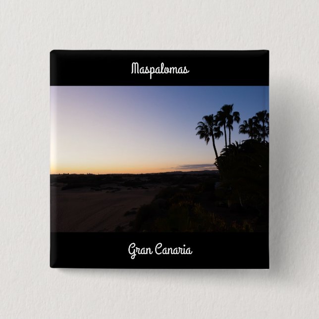 Bóton Quadrado 5.08cm Maspalomas (Frente)