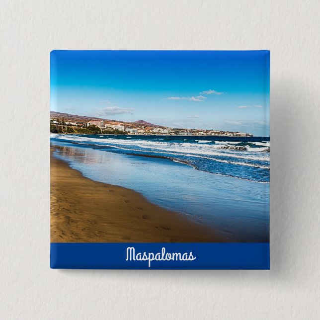 Bóton Quadrado 5.08cm Maspalomas (Frente)