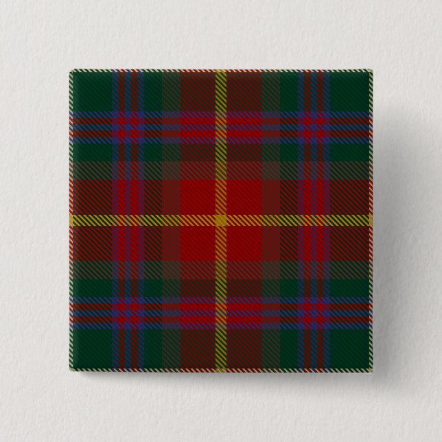 Bóton Quadrado 5.08cm Meath County Irish Tartan (Frente)