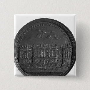 Bóton Quadrado 5.08cm Medalha com design de Bernini para o Louvre