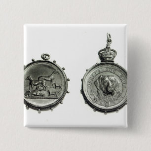 Bóton Quadrado 5.08cm Medalhas da exposição de cães de Cruft, c.1910