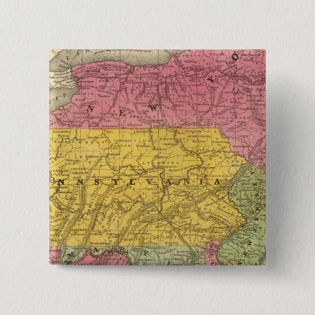 Bóton Quadrado 5.08cm Médios Estados Unidos (Frente)