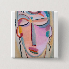 Bóton Quadrado 5.08cm Meditação Alexej von Jawlensky - Arte Figurativa