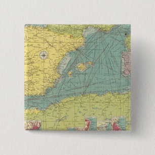 Bóton Quadrado 5.08cm Mediterrâneo Ocidental