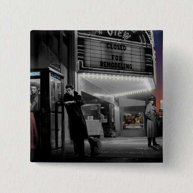 Bóton Quadrado 5.08cm Meia-noite 2 (Frente)