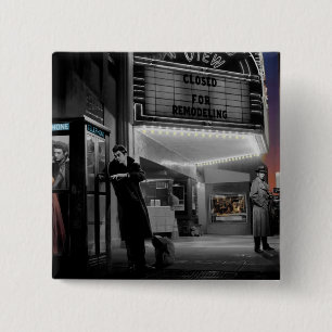 Bóton Quadrado 5.08cm Meia-noite 2