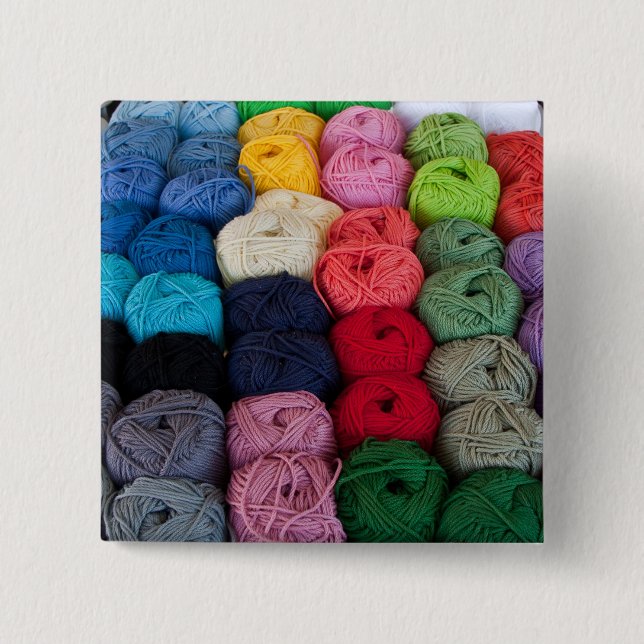 Bóton Quadrado 5.08cm Meias de fios (Frente)