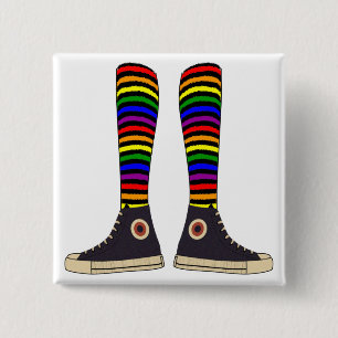 Bóton Quadrado 5.08cm Meias de LGBT