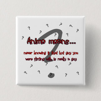 Bóton Quadrado 5.08cm Meios do Anime… (botão)