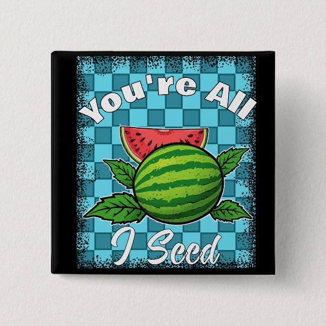 Bóton Quadrado 5.08cm melancia (Frente)