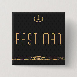 Bóton Quadrado 5.08cm Melhor Botões de casamento Náutico Homem