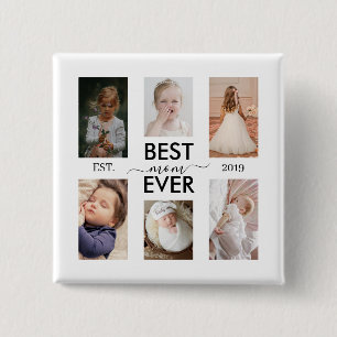 Bóton Quadrado 5.08cm Melhor Mãe de Todos os Tempos Personalizável ano e