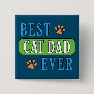 Bóton Quadrado 5.08cm Melhor Pai De Gato