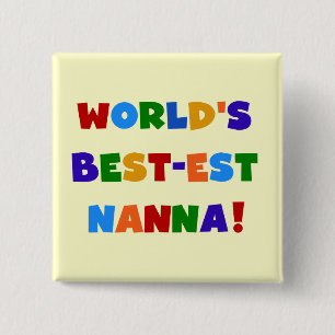 Bóton Quadrado 5.08cm Melhores Camisetas Nanna de Nanna de Ninho Brilho