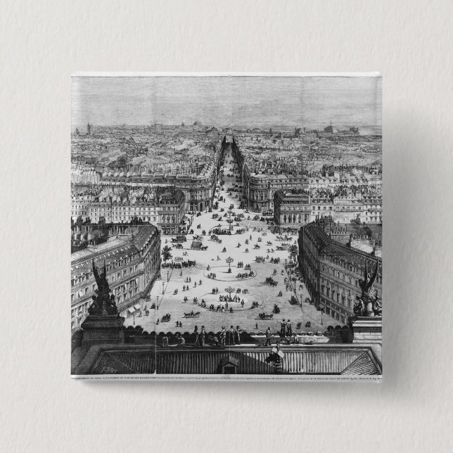 Bóton Quadrado 5.08cm Melhorias a Paris (Frente)