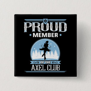 Bóton Quadrado 5.08cm Membro orgulhoso da figura Pin do clube do Axel do