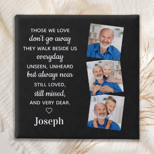 Bóton Quadrado 5.08cm Memória Personalizada 3 Foto Memorial
