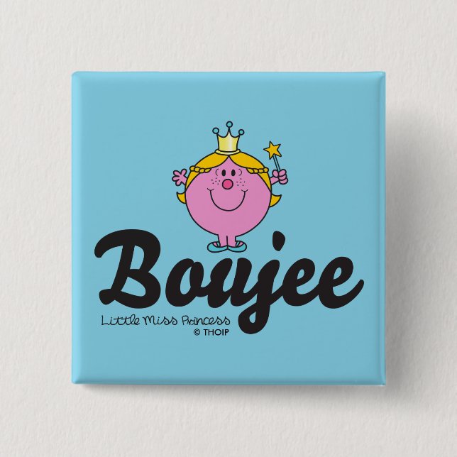 Bóton Quadrado 5.08cm Menina Princesa Boujee (Frente)