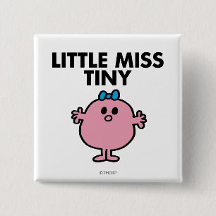 Bóton Quadrado 5.08cm Menina Tiny Letra negra
