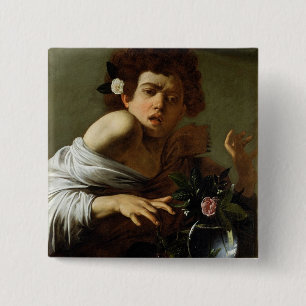 Bóton Quadrado 5.08cm Menino mordido por um lagarto, c.1595-1600 (óleo
