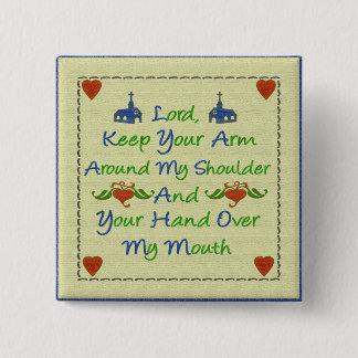 Bóton Quadrado 5.08cm Mensagem do senhor Ajuda Me Religioso Humor