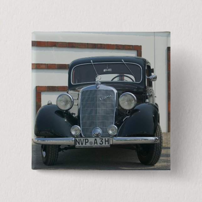 Bóton Quadrado 5.08cm mercedes antigo (Frente)