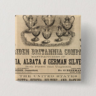 Bóton Quadrado 5.08cm Meriden Britannia
