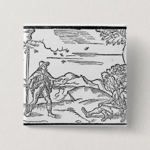 Bóton Quadrado 5.08cm Mês de setembro 'o Shepheardes Calendar