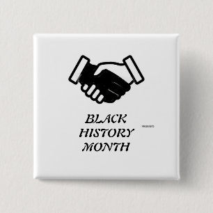 Bóton Quadrado 5.08cm Mês preto da história