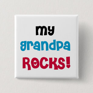 Bóton Quadrado 5.08cm Meu avô Rocks Camisetas e presentes