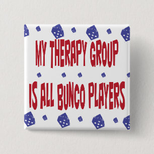 Bóton Quadrado 5.08cm meu grupo da terapia é todos os jogadores do bunc