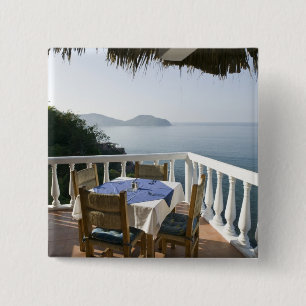 Bóton Quadrado 5.08cm México, Guerrero, Zihuatanejo. Mesa do Café