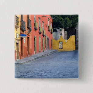 Bóton Quadrado 5.08cm México, San Miguel de Allende, Casas ao longo