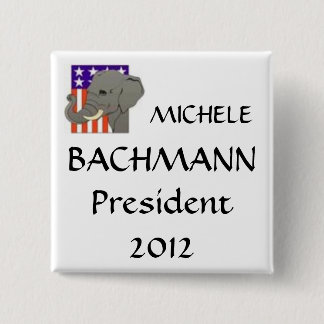 Bóton Quadrado 5.08cm MICHELE, BACHMANN, presidente 2012