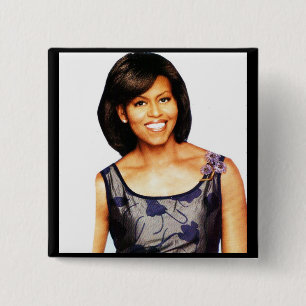 BÓTON QUADRADO 5.08CM MICHELLE OBAMA