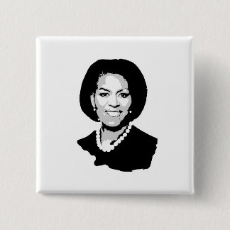 Bóton Quadrado 5.08cm Michelle Obama