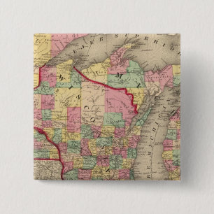Bóton Quadrado 5.08cm Michigan, Minnesota e Wisconsin 2