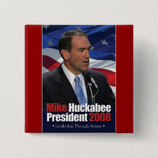 Bóton Quadrado 5.08cm Mike Huckabee e glória velha