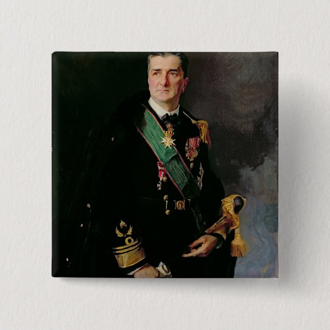 Bóton Quadrado 5.08cm Miklos Horthy de Nagbanya (Frente)