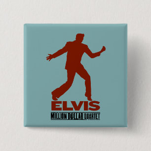 Bóton Quadrado 5.08cm Milhão quartetos Elvis do dólar