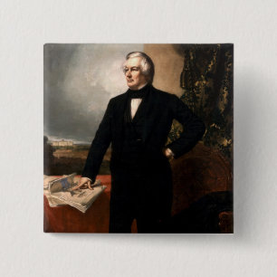 Bóton Quadrado 5.08cm Millard Fillmore