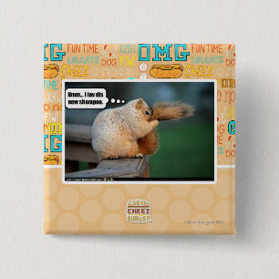 Bóton Quadrado 5.08cm Mim champô novo do dis do luv