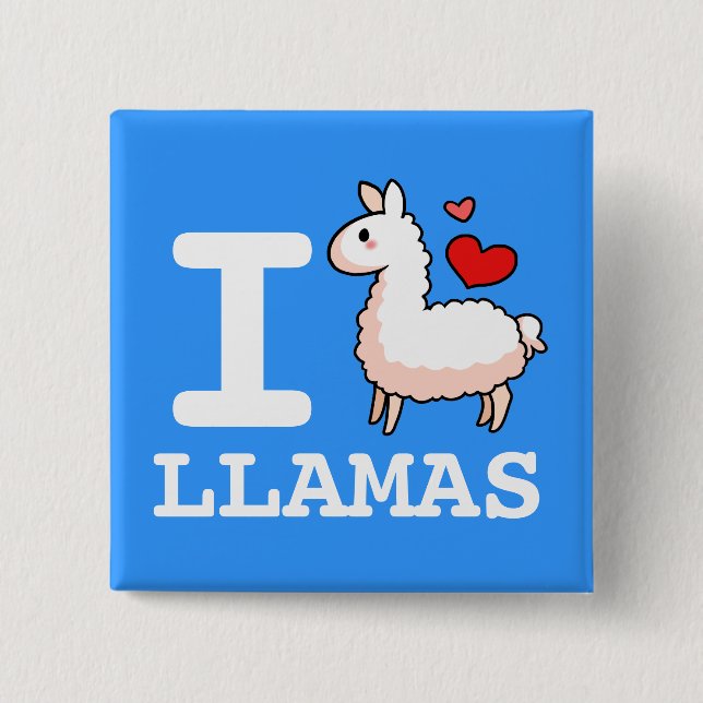 Bóton Quadrado 5.08cm Mim lamas do lama (Frente)