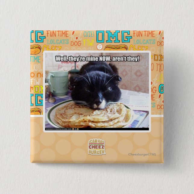 Bóton Quadrado 5.08cm Mina agora (Frente)