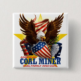BÓTON QUADRADO 5.08CM MINERADOR DE CARVÃO AMERICANO