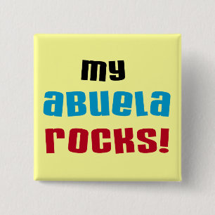 Bóton Quadrado 5.08cm Minha Abuela Rocks T-shirts e presentes