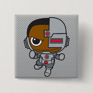 Bóton Quadrado 5.08cm Mini Cyborg