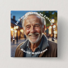 Bóton Quadrado 5.08cm Minimalista 1 Foto Especial Celebração da Vida