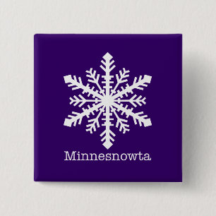 Bóton Quadrado 5.08cm Minnesnowta Snowflake