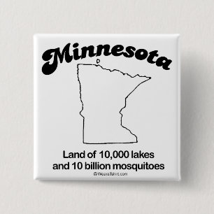Bóton Quadrado 5.08cm MINNESOTA - de "t-shirt da DIVISA do ESTADO